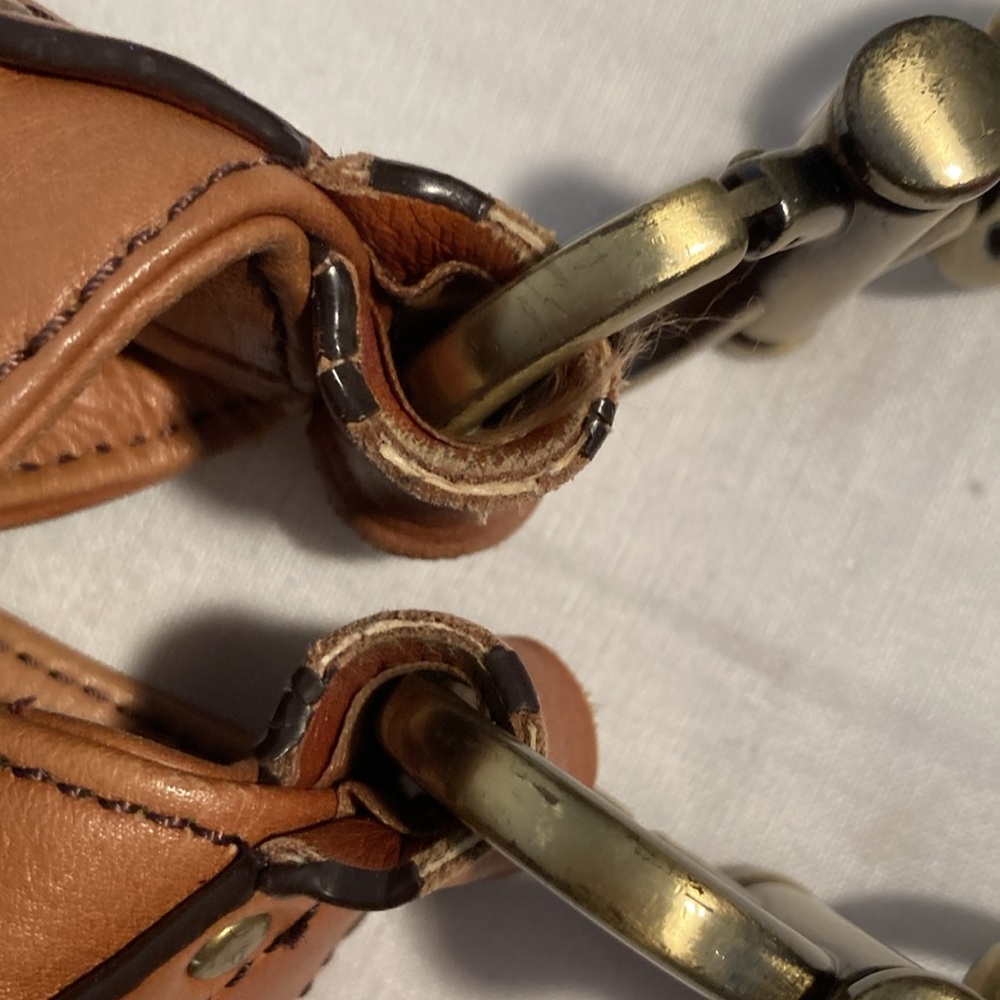 Lucé leather shoulder/hobo handbag caramel brown - Picture 11 of 16